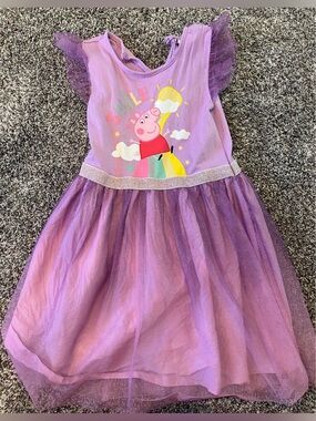 5T Peppa Pig Purple Tulle Dress